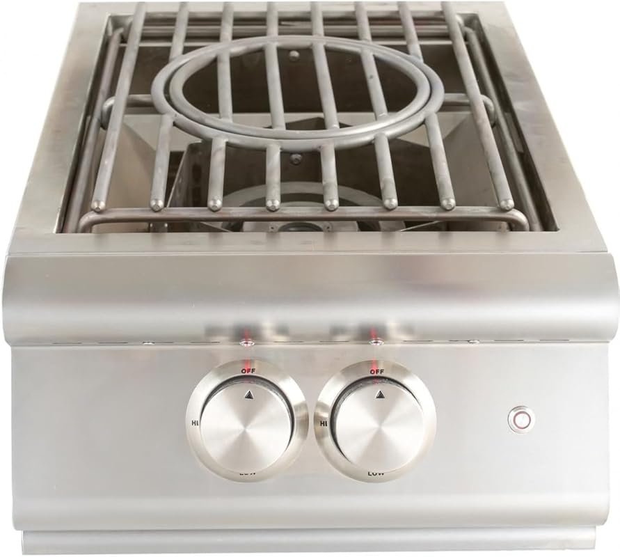 Blaze 60,000 BTU Natural Gas High-Performance Power Burner with Wok Ri