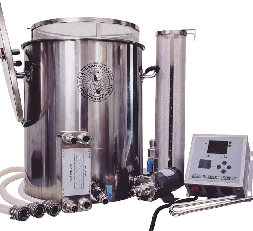 Clawhammer Supply 10.5 Gal Electric Brewing System with BIAB & Stainle