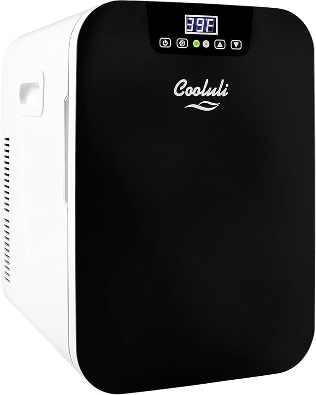 Cooluli 20L Digital Mini Fridge with Temperature Control, Black