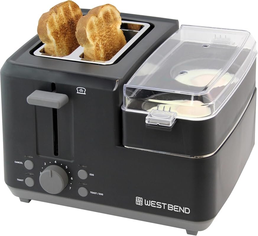 West Bend Breakfast Station: 2-Slice Toaster & Egg Cooker with Warming