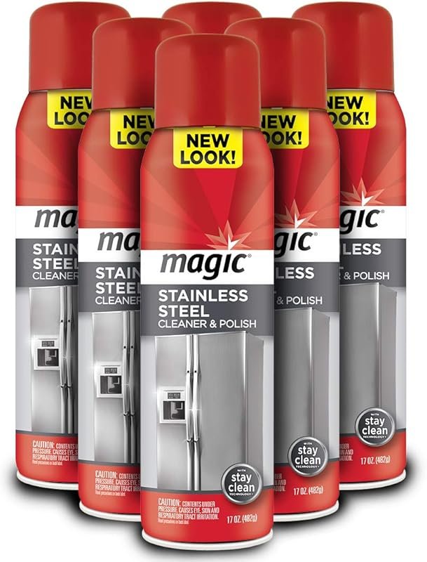 Magic Stainless Steel Cleaner Aerosol Removes Fingerprints Residue Wat