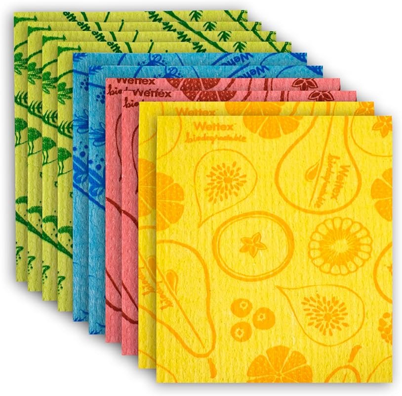 Wettex 10-Pack Original Reusable Swedish Dishcloth for Kitchen Cleanin