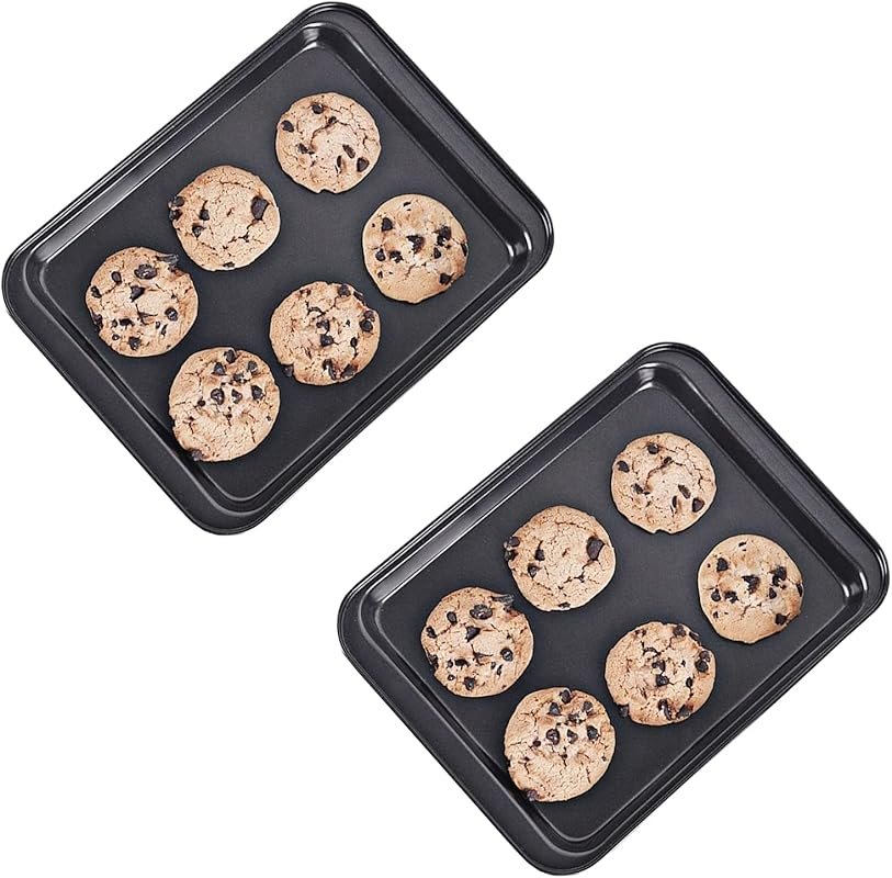 Nonstick Small Baking Sheets, 9.45”x7.09”, No Warp & Rust Free, 2 Pack