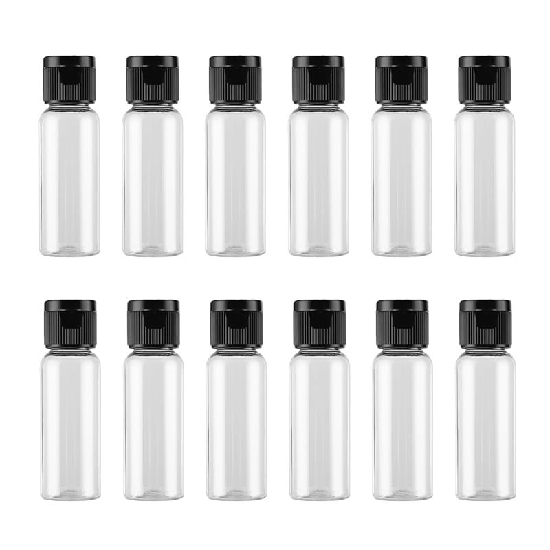 30ml Clear Plastic Flip Cap Travel Sample Containers for Emulsion & Ge