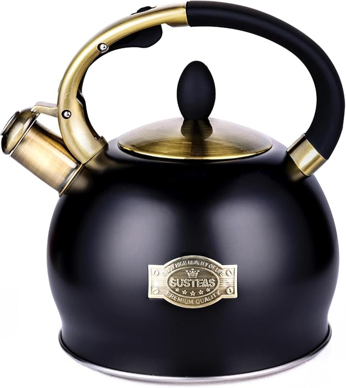 SUSTEAS Whistling Tea Kettle, Food Grade Stainless Steel with Cool Tou