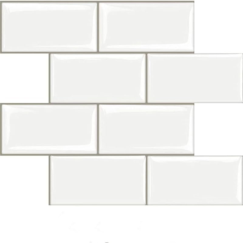 STICKGOO Thick White Peel and Stick Subway Tiles, Stick on Backsplash 