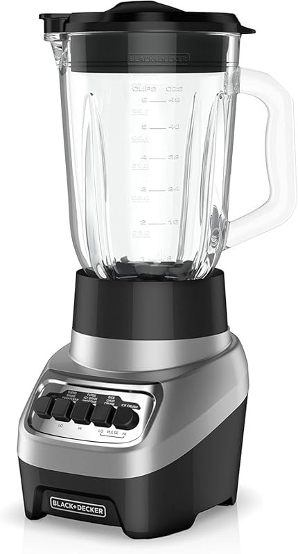 BLACK+DECKER PowerCrush Multi-Function Blender 6-Cup Glass Jar 4 Speed
