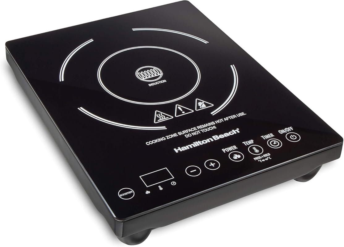 Hamilton Beach 1800W Portable Induction Cooktop with Fast Heating, 10