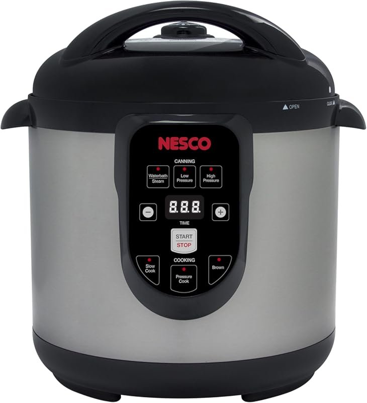 Nesco NPC-9 Smart Electric Pressure Cooker and Canner, 9.5 Qt, Stainlessle