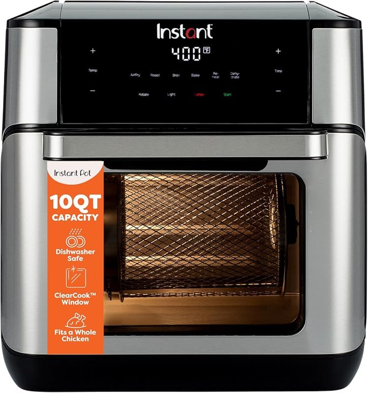Instant Pot 10‑qt Air Fryer 7‑in‑1 with EvenCrisp Technology, Stainles