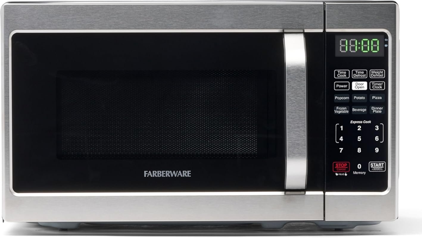 Farberware 0.7 Cu Ft Countertop Microwave Stainless Steel