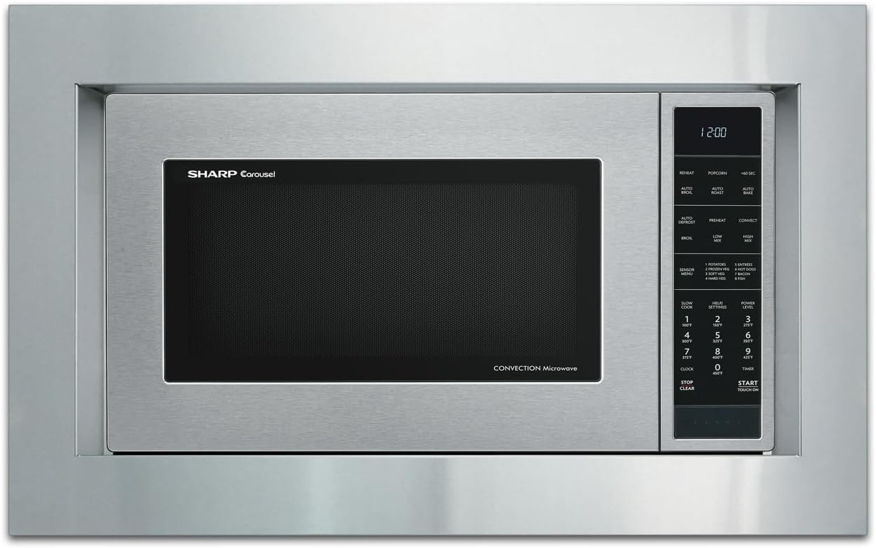 Sharp 30-inch Built-In Microwave Trim Kit in Stainless Steel