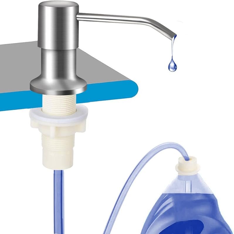 OHiHi Brushed Nickel Dish Soap Dispenser with 47