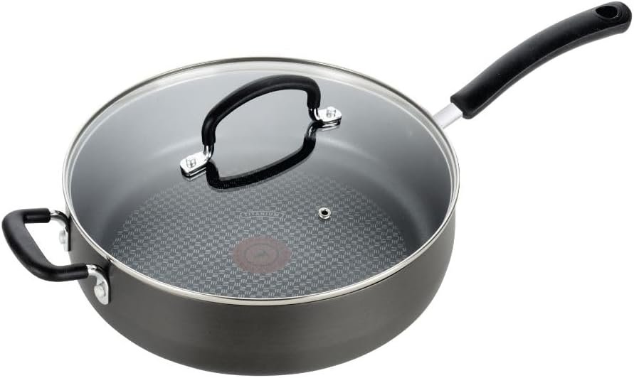 T-Fal Ultimate Hard Anodized 5 Quart Jumbo Cooker with Lid, Oven Safe 