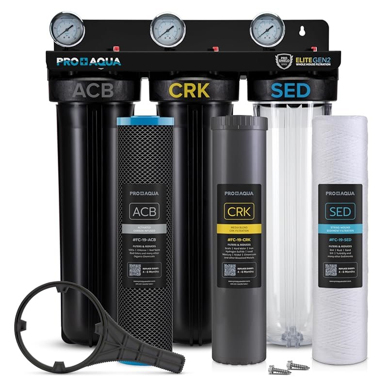 PRO+AQUA Elite Series GEN2 PRO-100-E 3-Stage Whole House Water Filtrat