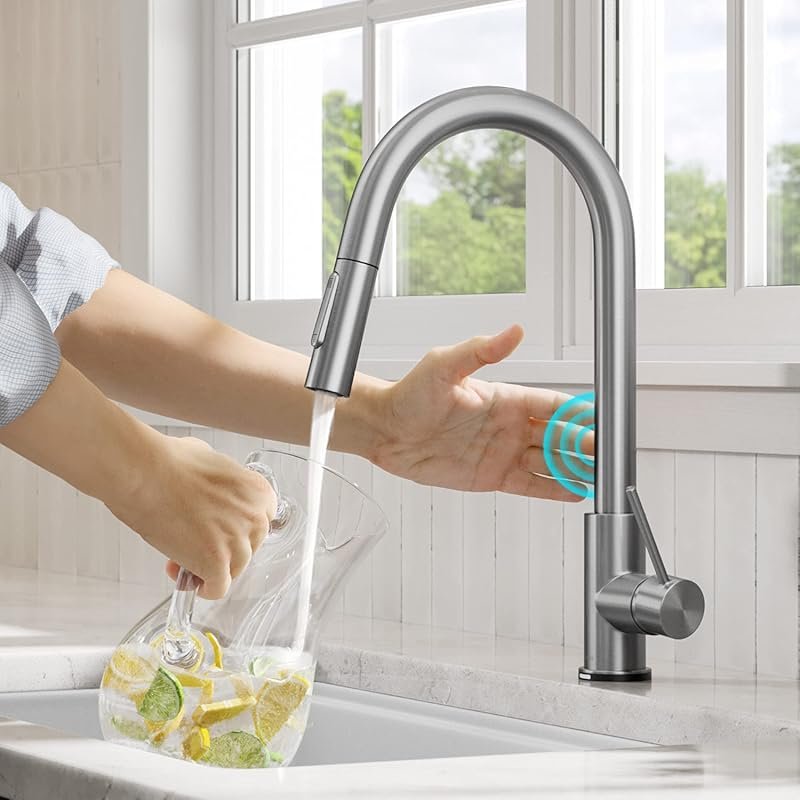 KRAUS Oletto Touch Kitchen Faucet with Pull Down Sprayer Spot Free Sta