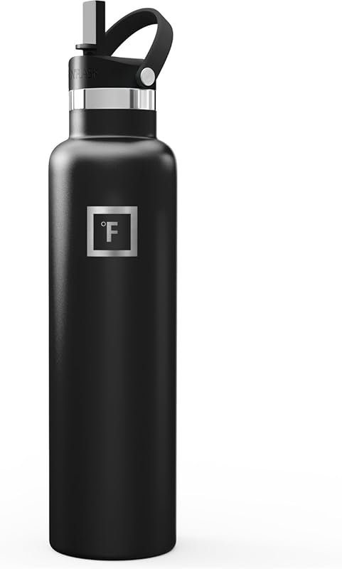 IRON °FLASK 24 oz Camping & Hiking Hydration Flask with Straw, BPA-Fre