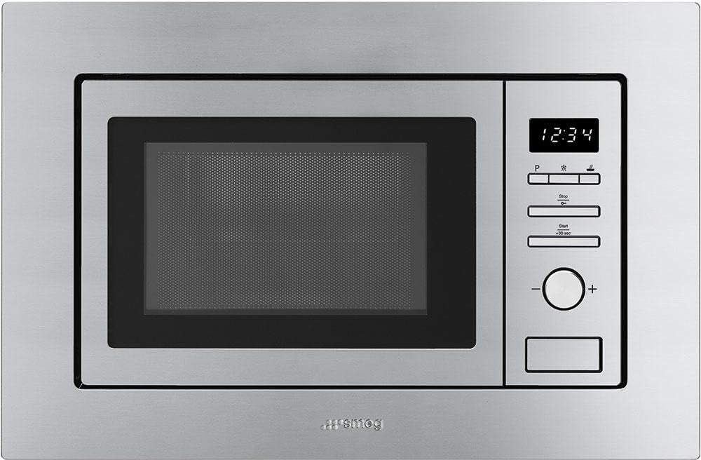 Smeg FMIU020X Stainless Steel Countertop Microwave, Compact Design, Pr