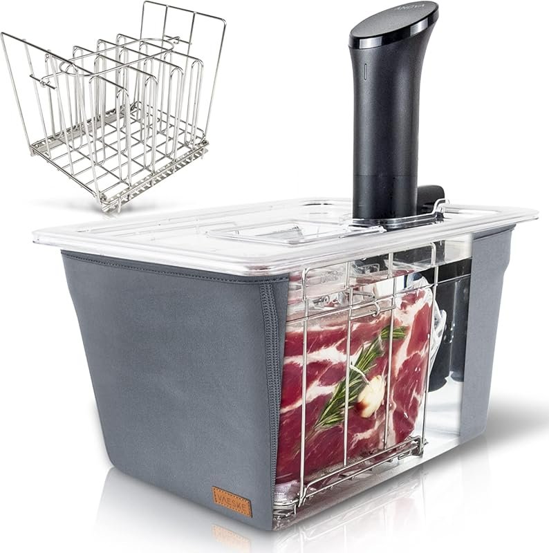 VÄESKE 12 QT Insulated Sous Vide Container with Lid & Rack