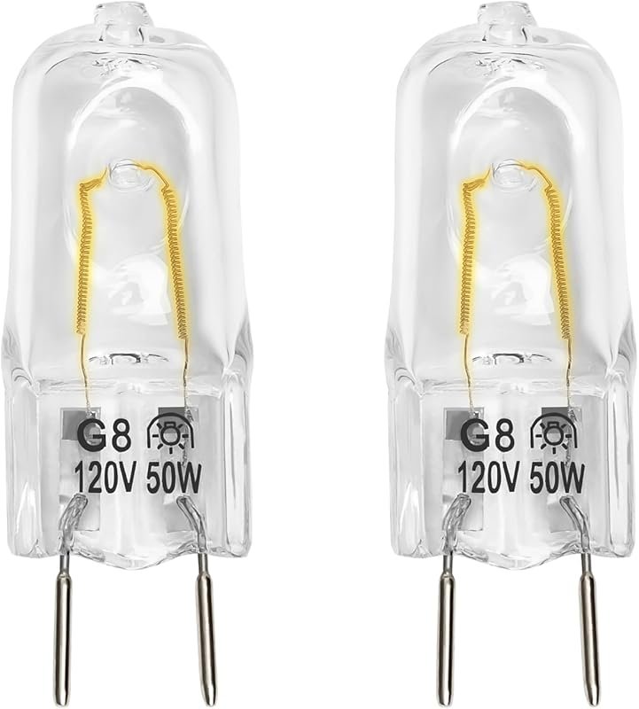 GE Microwave Oven Light Bulb, 120V 50W Halogen Replacement for Over‑th