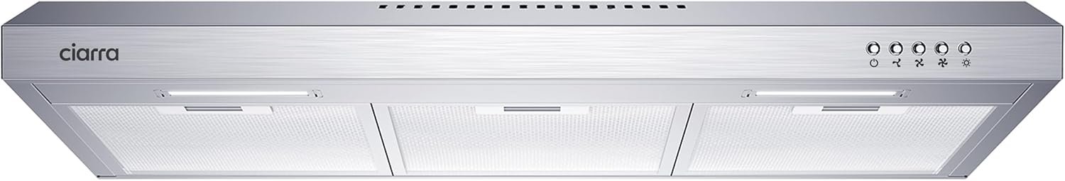 CIARRA 30‑Inch Convertible Ductless/Ducted Under‑Cabinet Range Hood –