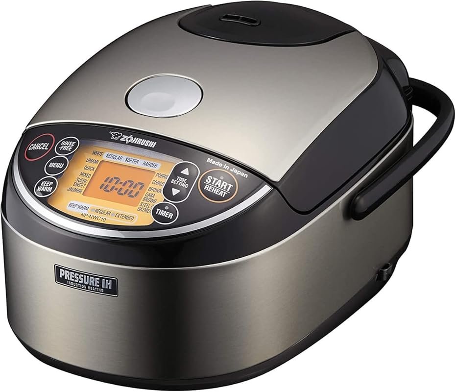 Zojirushi NP-NWC10XB 5.5-Cup Pressure Induction Heating Rice Cooker in