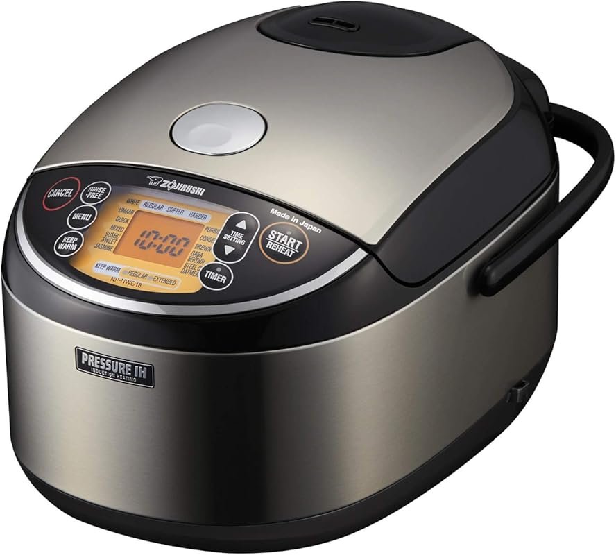 Zojirushi NP-NWC18 10-Cup Induction Heating Rice Cooker & Warmer, Blac