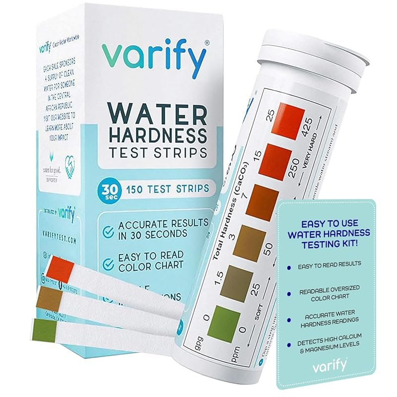 Varify Water Hardness Test Kit - Water Testing Kit for Home, Drinking,