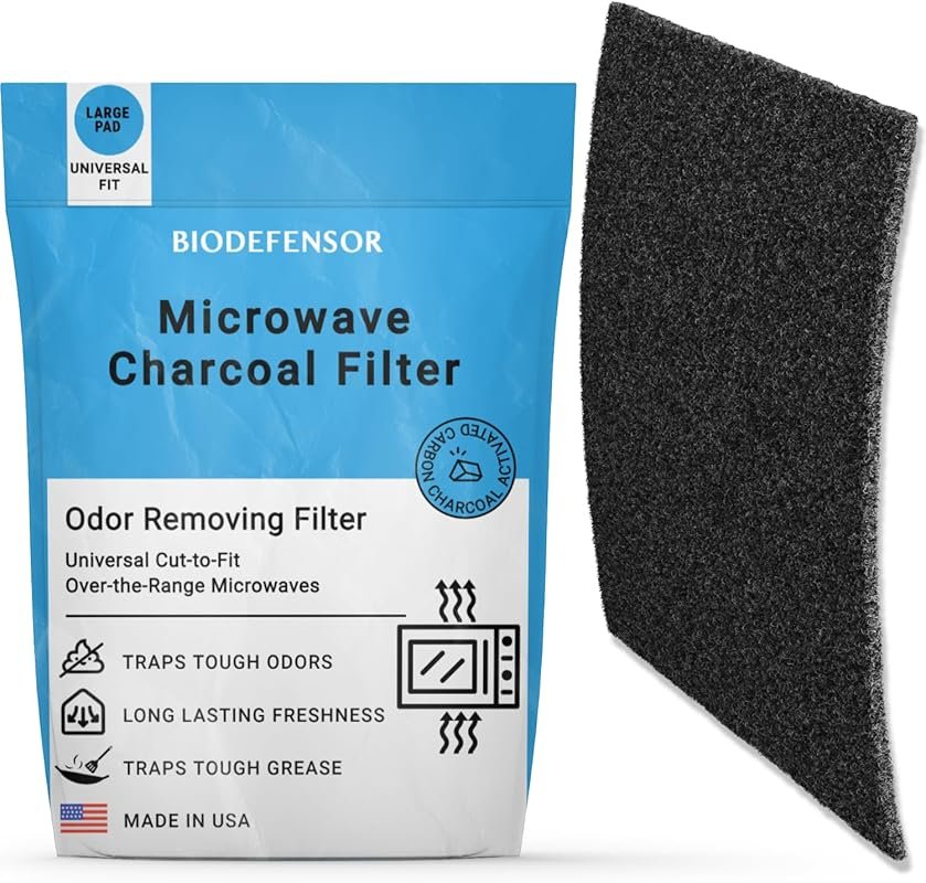 Biodefensor Universal Cut-to-Fit Microwave Charcoal Filter for Frigida