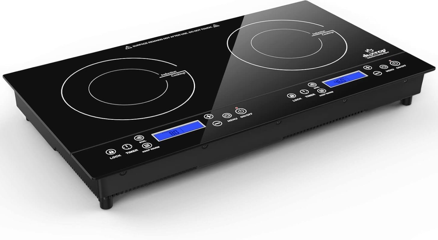 Duxtop LCD 1800W Portable Induction Cooktop – Sensor Touch Control, 2 