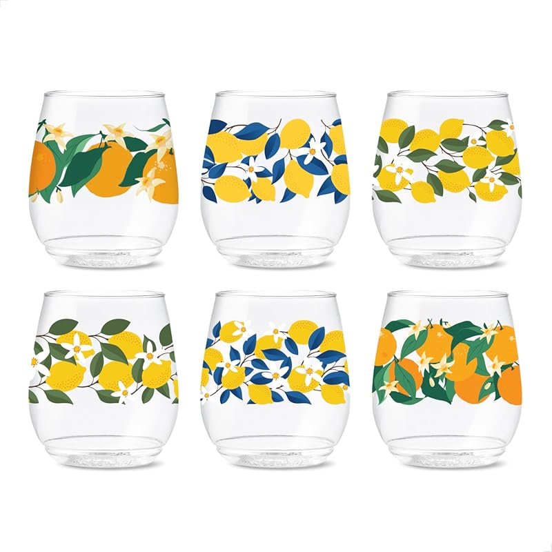 TOSSWARE POP 14oz Unbreakable Plastic Wine Glasses – Crystal Clear Rec