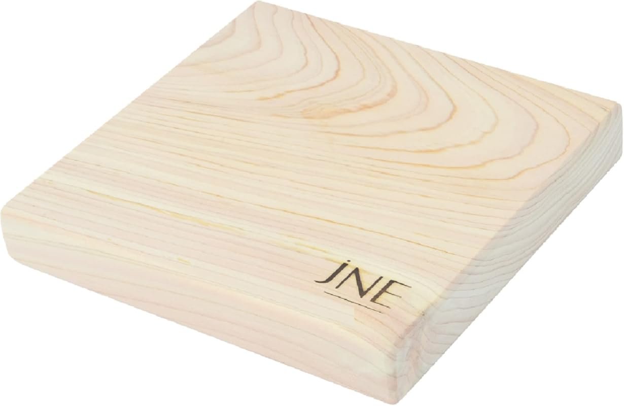 JNE Hinoki Cypress Square Cutting Board – Multi-Purpose Cheese & Fruit