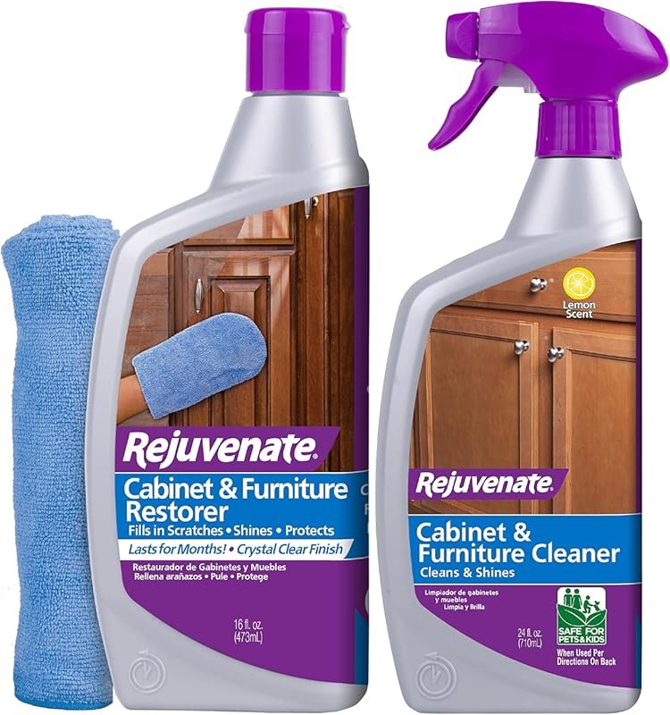 Rejuvenate Cabinet Restorer with Mitt and Furniture Cleaner Combo