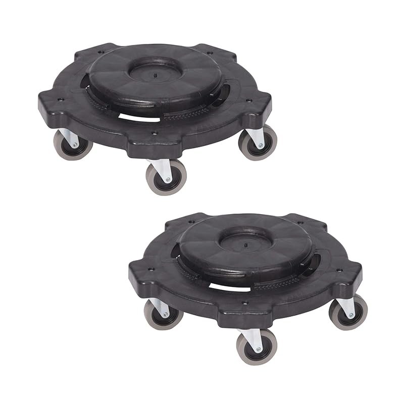 Amazon Basics Rolling Dolly for 32/44/55 Gallon Containers, Twist-On, 
