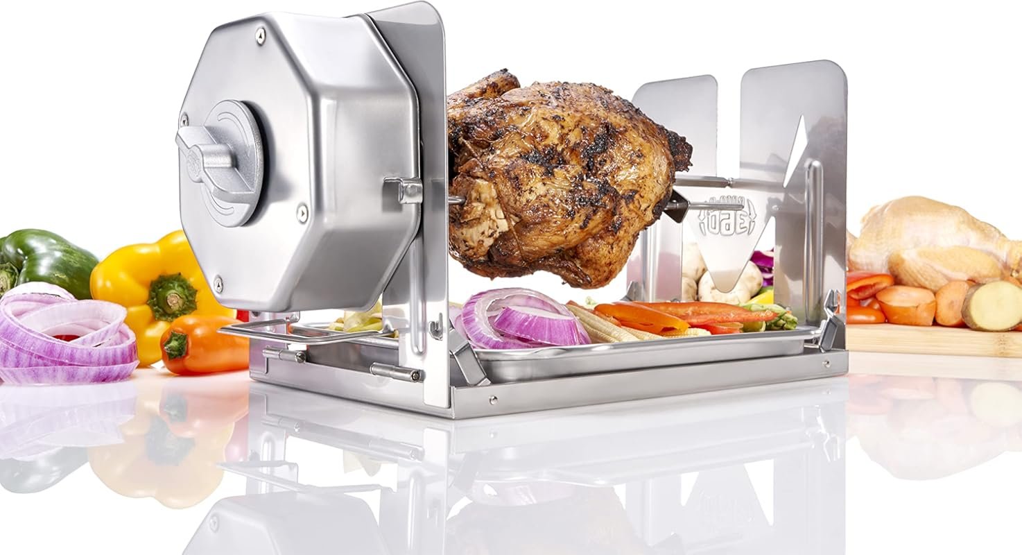 ROTO-Q 360 Cordless Universal Rotisserie Kit for Grills, Ovens & Smoke