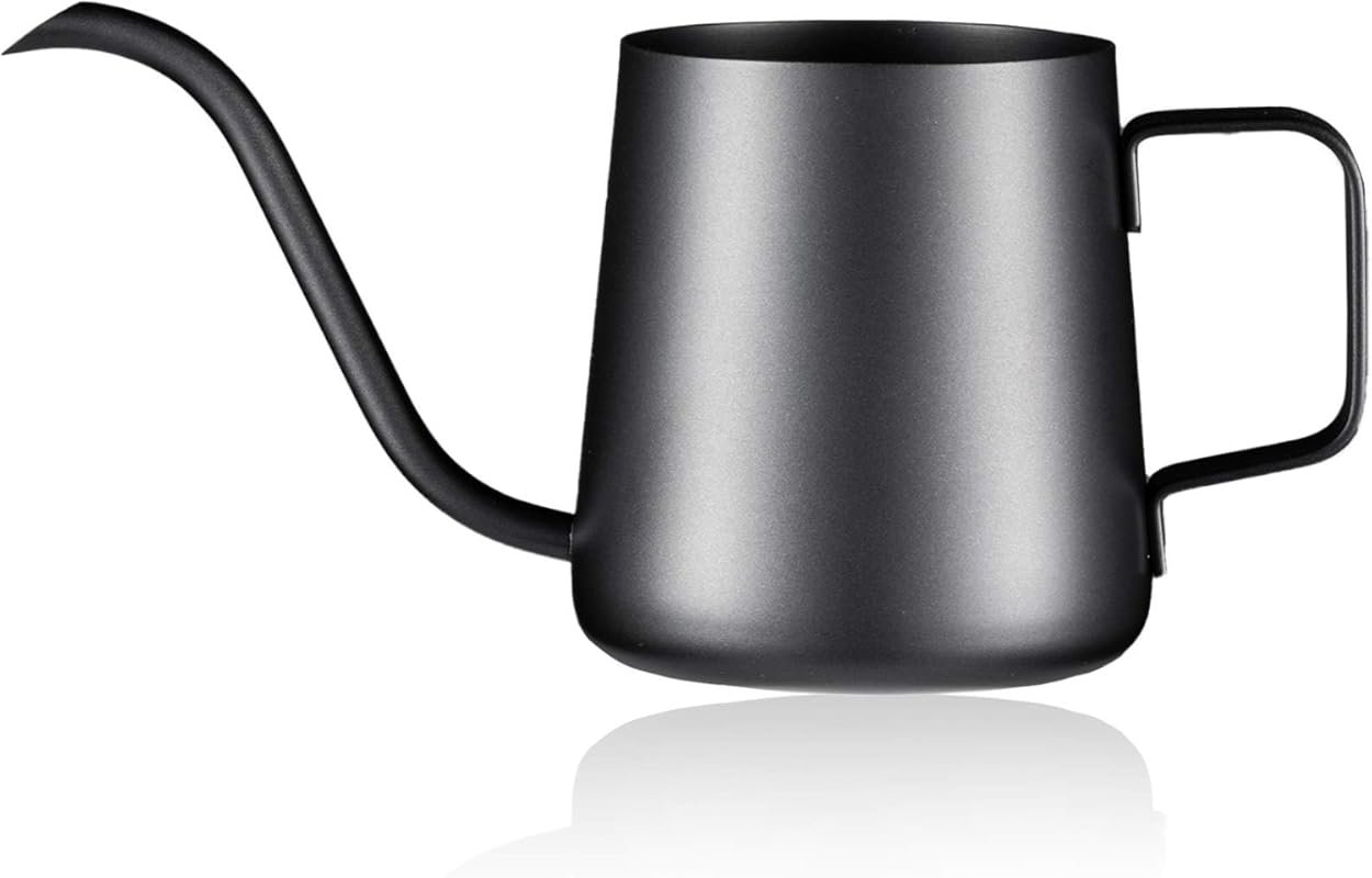 PARACITY Gooseneck Pour Over Kettle 12oz with Lid & Hanging Ear for Co