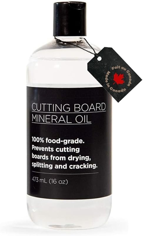 Food Grade Mineral Oil for Cutting Boards & Wood Utensils – Made in No