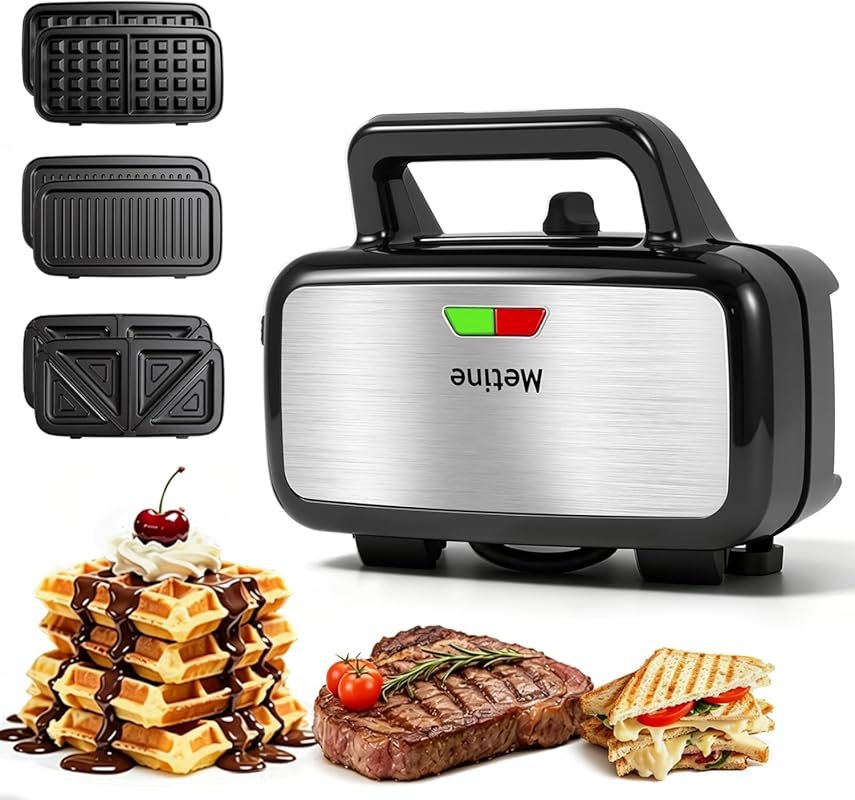 All-Clad Waffle Iron with Removable Plates, 1200W, Nonstick Plates, 5-
