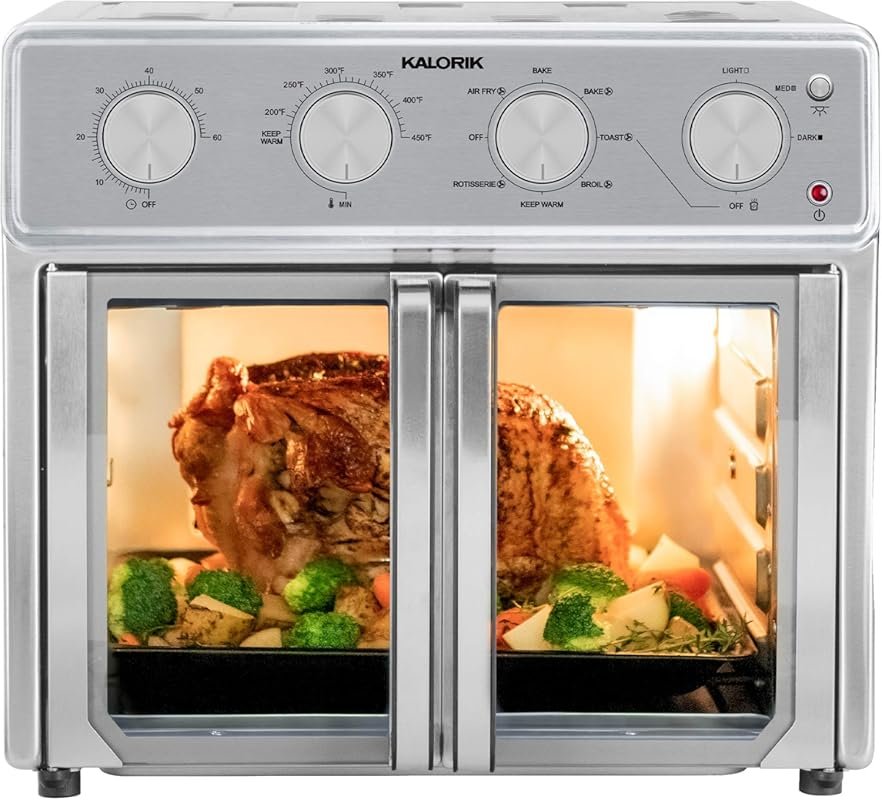 Kalorik MAXX 26‑Quart Air Fryer Oven – 9‑in‑1 Countertop Toaster, Roti