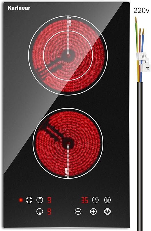 Karinear 2 Burner Electric Cooktop 12