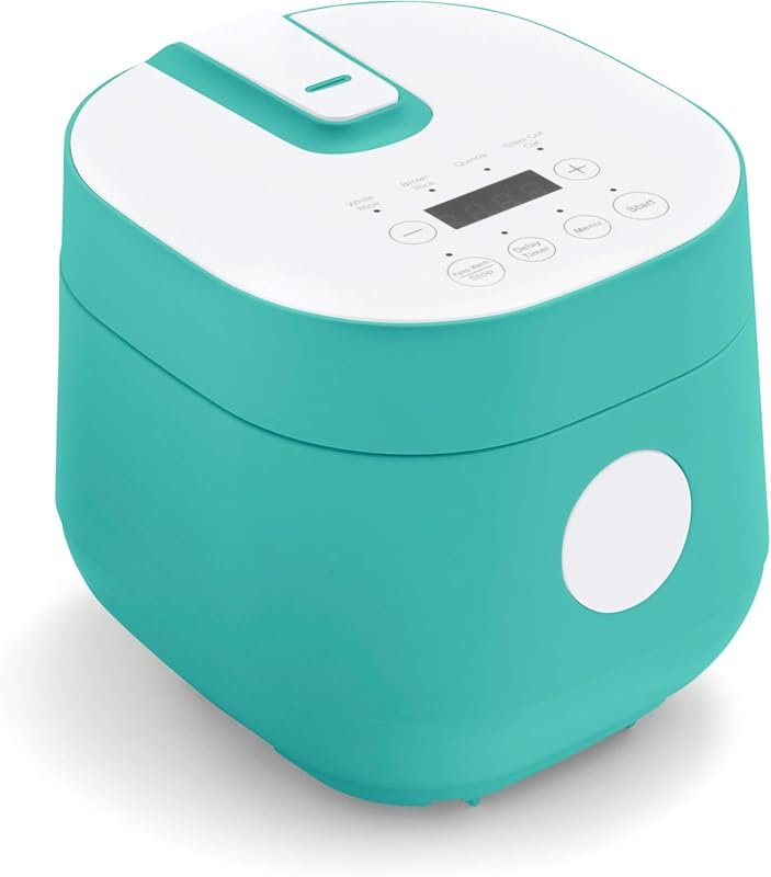 GreenLife 2-Cup Digital Rice Cooker with PFAS-Free Ceramic Pot & Prese