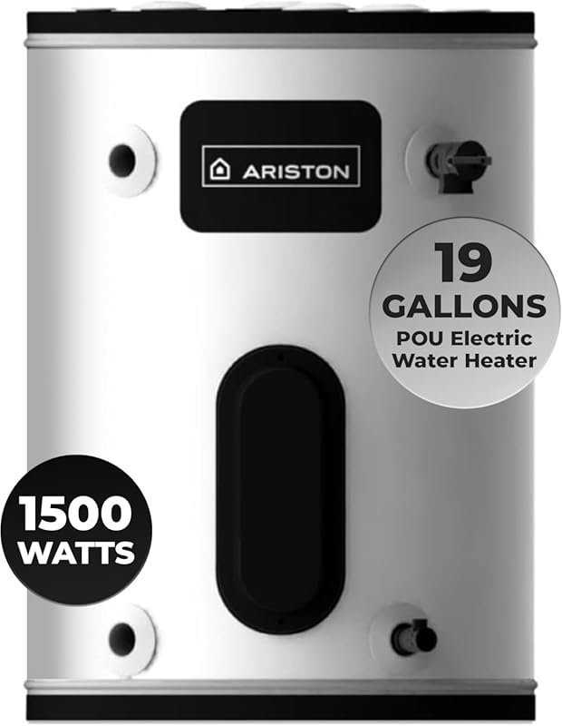Ariston 19 Gallon Compact Electric Water Heater for RV Camper Small Sp
