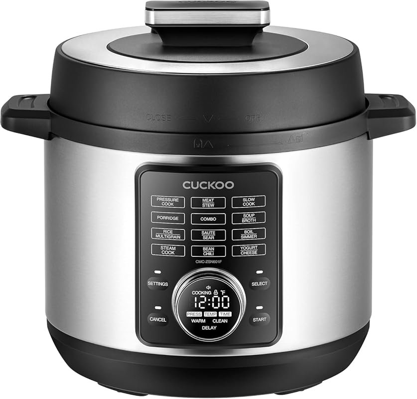 CUCKOO 6Qt Pressure Cooker with 10 Menu Options & LED Display