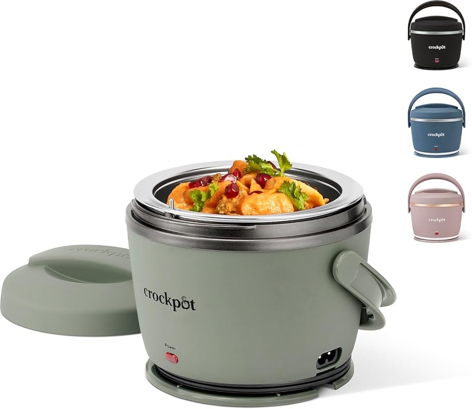 Crock-Pot Portable Electric Lunch Box: 20oz Dishwasher-Safe Food Warme