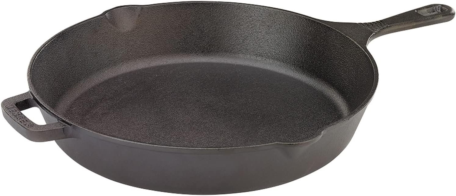 Mercer Culinary Pre-Seasoned Cast Iron Skillet – 12-Inch Even-Heating 