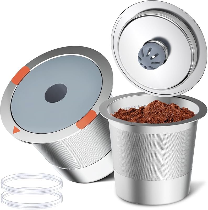 Universal Stainless Steel Reusable K Cups for Keurig 2.0 & 1.0 – 2-Pac