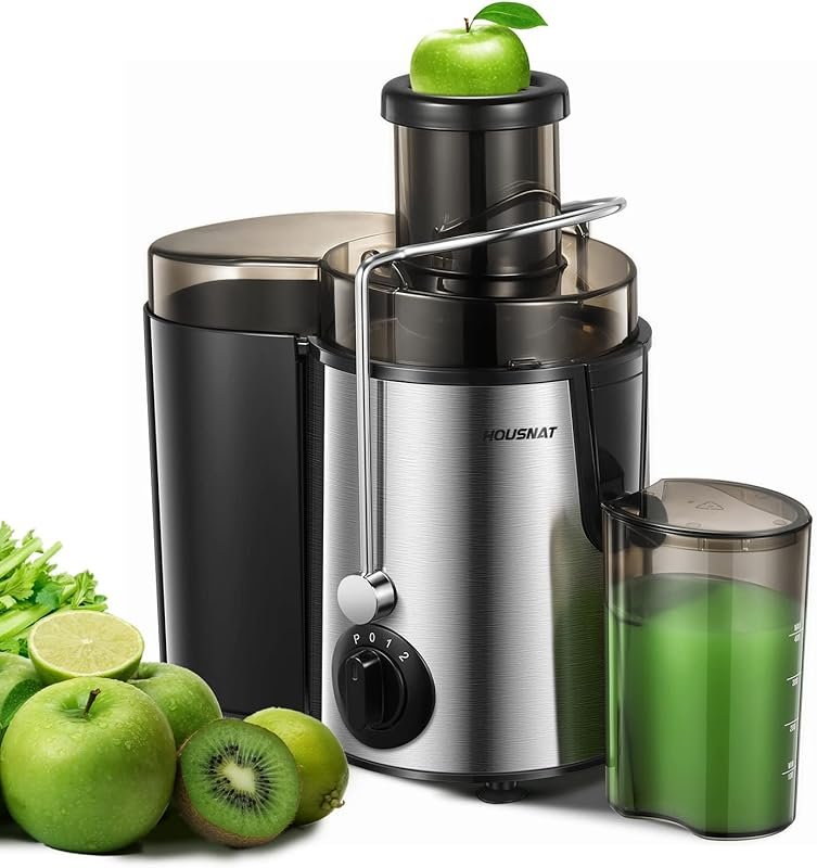 HOUSNAT Masticating Juicer, 3-speed settings, 400W, ideal for beginner