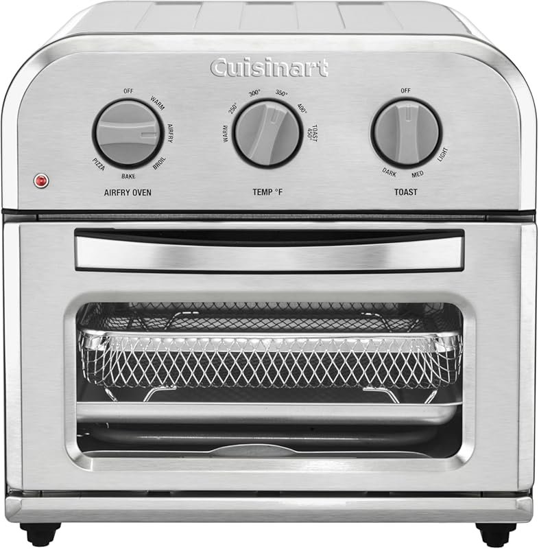 Cuisinart Compact Air Fryer Toaster Oven, 6-in-1, Adjustable Temp, TOA