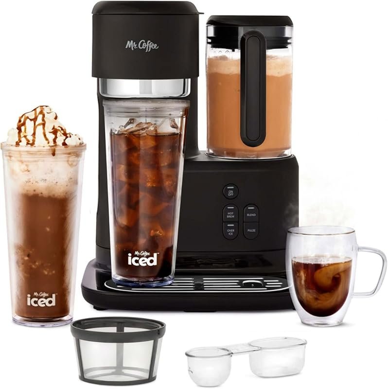 Mr. Coffee 3-in-1 Single-Serve Hot & Iced Coffee Maker with Blender, T