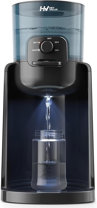 HEYVALUE Baby Bottle Warmer with Night Light, 4-Temp Control & 72H Kee